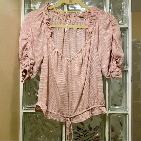 Free People Dorothy Pink Cropped Top size Small - Picture 3 of 8